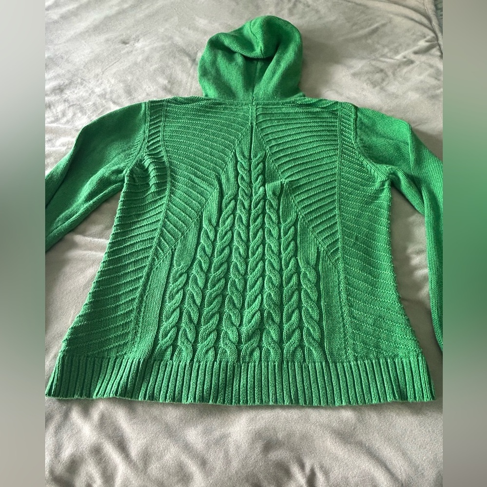 CAbi Green Cowl Neck Sweater - Picture 4 of 7
